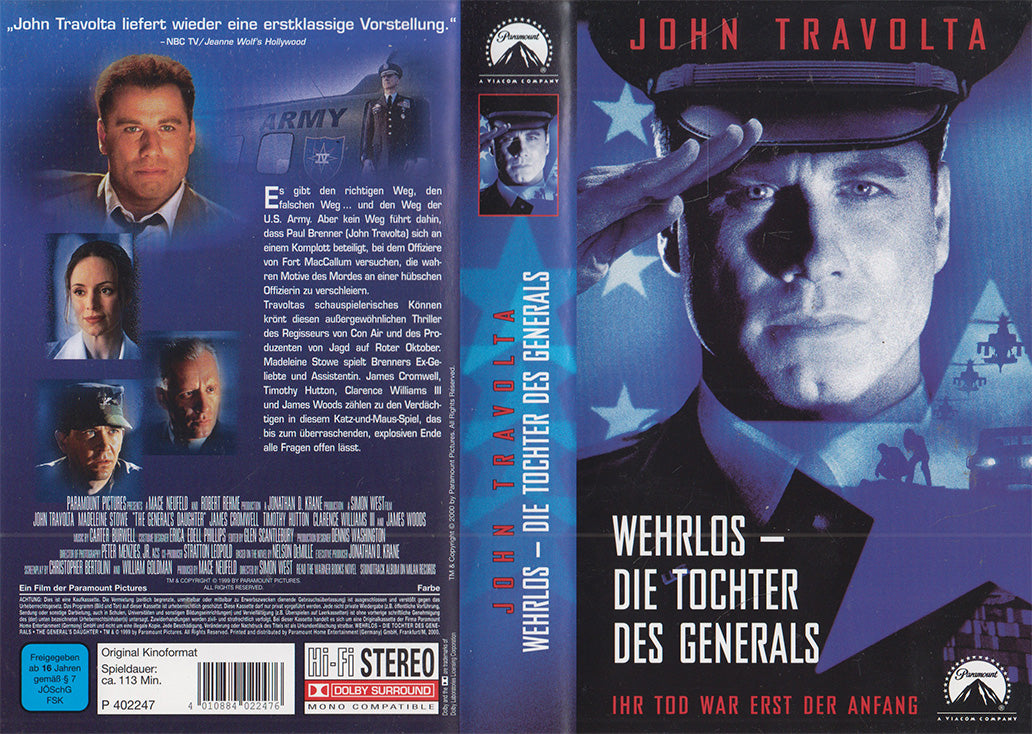 Sans défense - La fille du général (exemplaire de presse) (VHS - 2000 - DE)