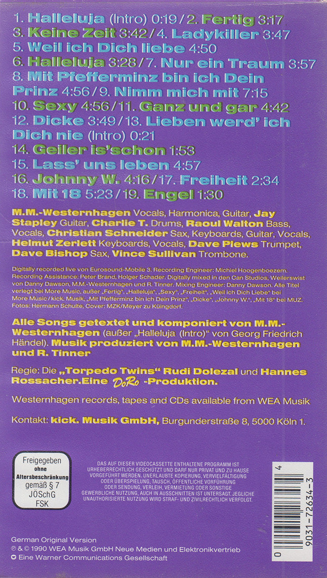 Westernhagen en direct (VHS - 1990 - DE)