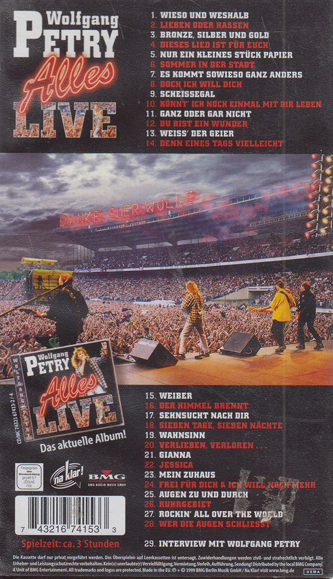 Wolfgang Petry: Alles Live (VHS - 1999 - DE)