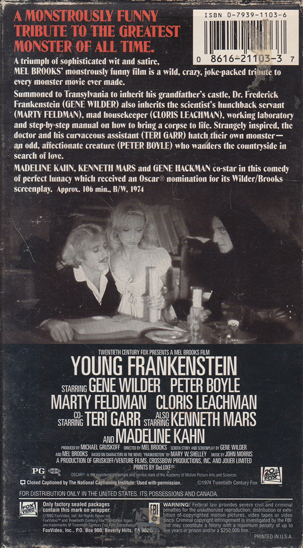 Young Frankenstein (VHS - 1993 - US)