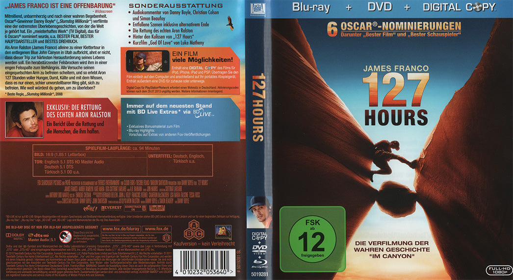 127 Heures (Blu-ray + DVD - 2010 - DE)