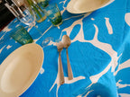 Cloth No. 2 - moderne Tischdecke aus Bio-Baumwolle, blau-weiß