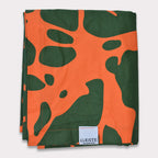 Cloth No. 3 - moderne Tischdecke aus Bio-Baumwolle, grün-orange