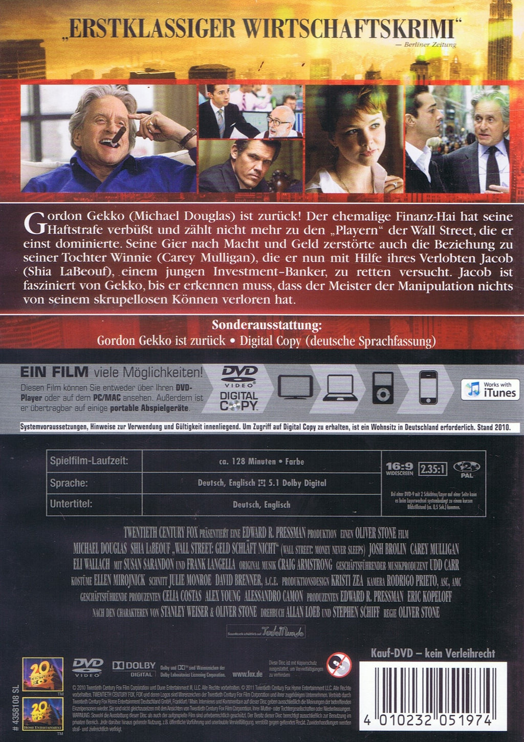 Wall Street - Geld schläft nicht (DVD - 2011 - DE)