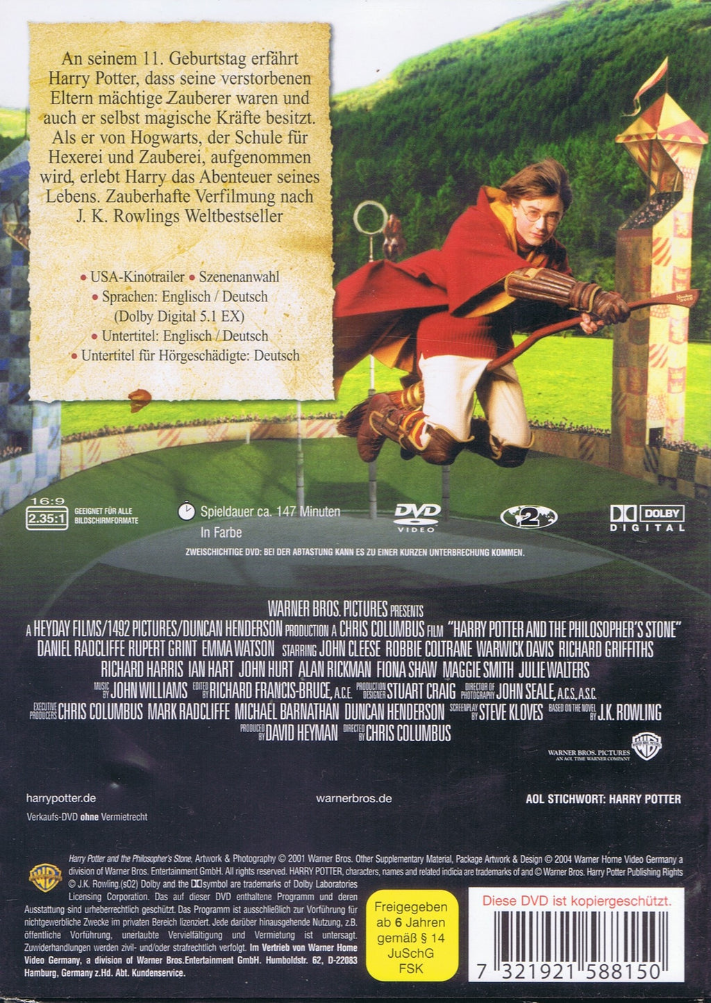 Harry Potter und der Stein der Weisen (DVD - 2004 - DE)