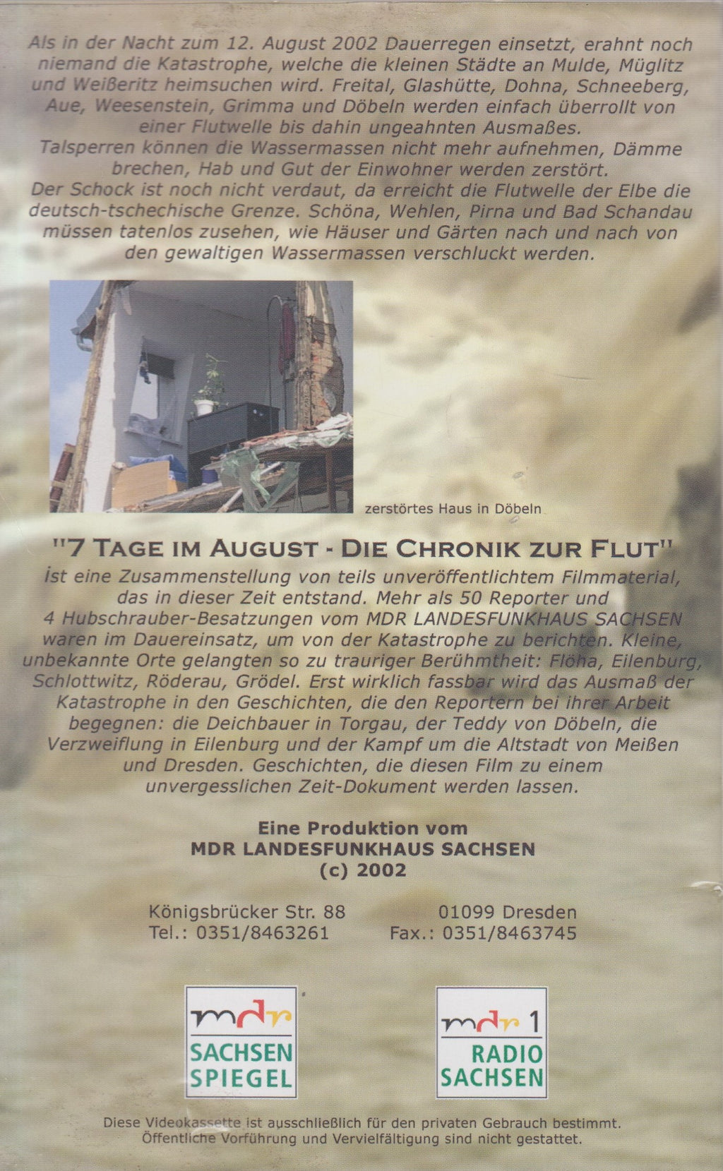 7 Tage im August - Die Chronik zur Flut (VHS - DE)