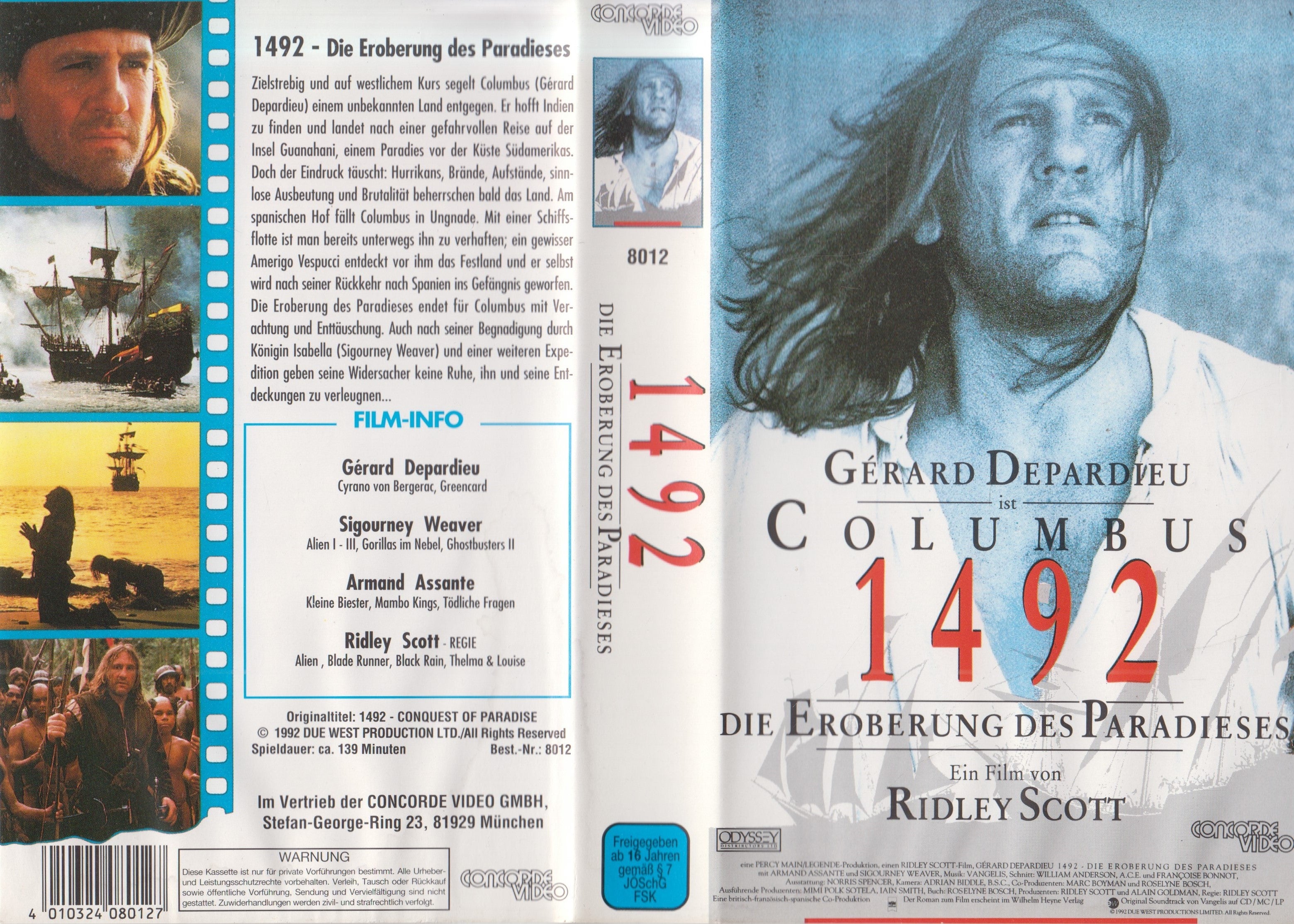 1492 (Concorde Video) [VHS insert (without cassette/case)]