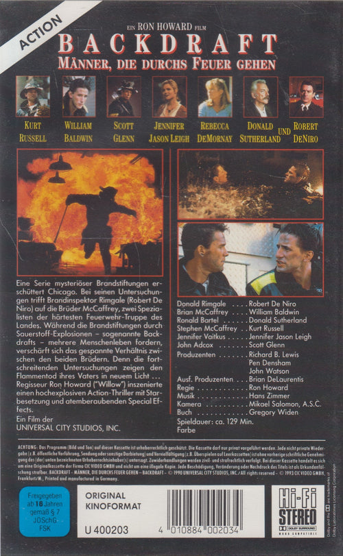Backdraft - Männer, die durchs Feuer gehen (VHS - 1993 - DE)