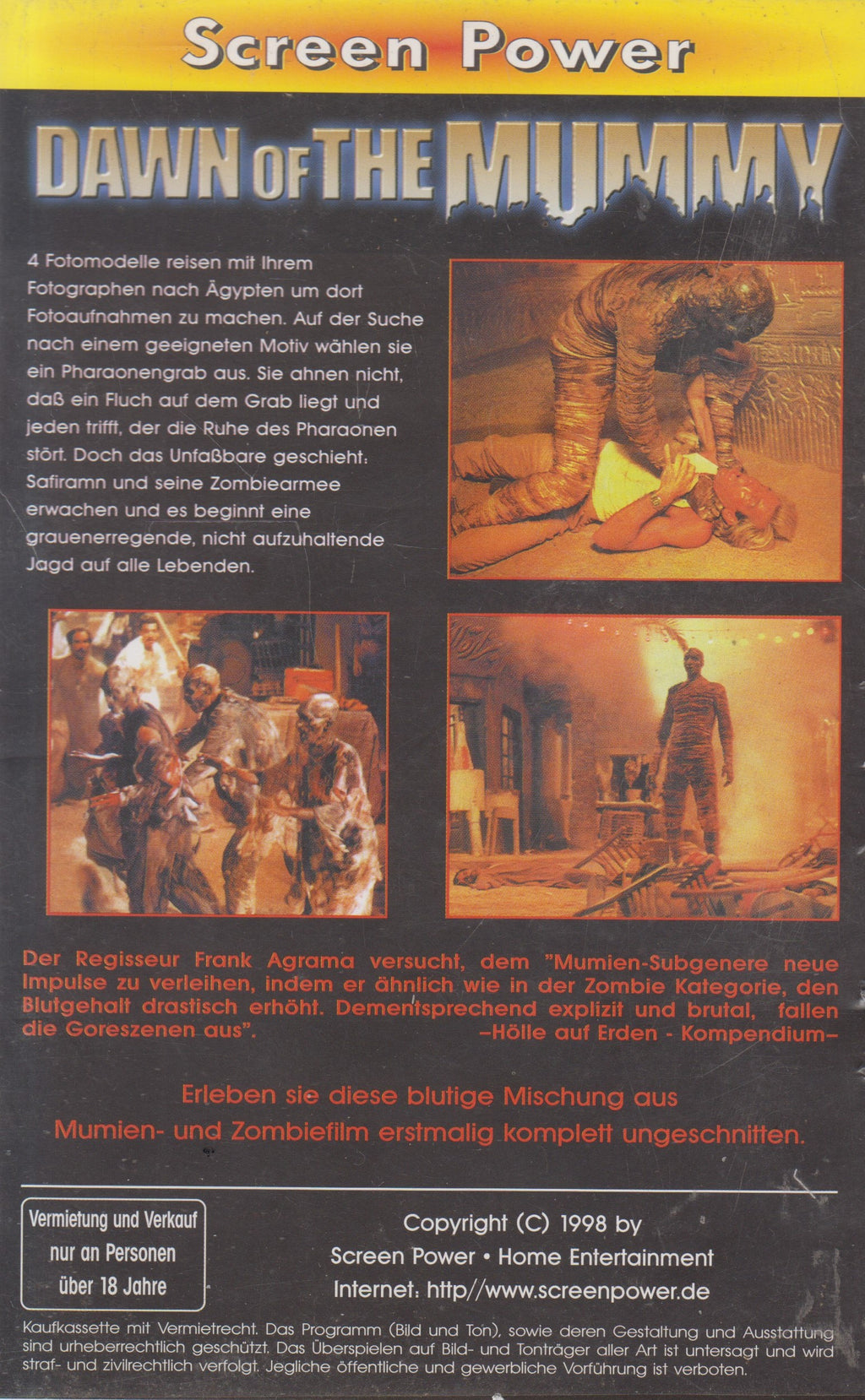 Dawn of the Mummy (VHS - 1998 - DE)