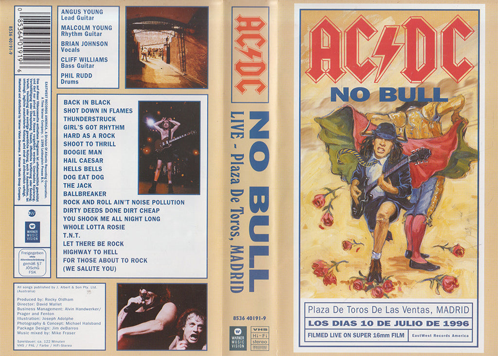 AC/DC: No Bull - Live - Plaza De Toros, Madrid (VHS+CD - 1996 - DE)