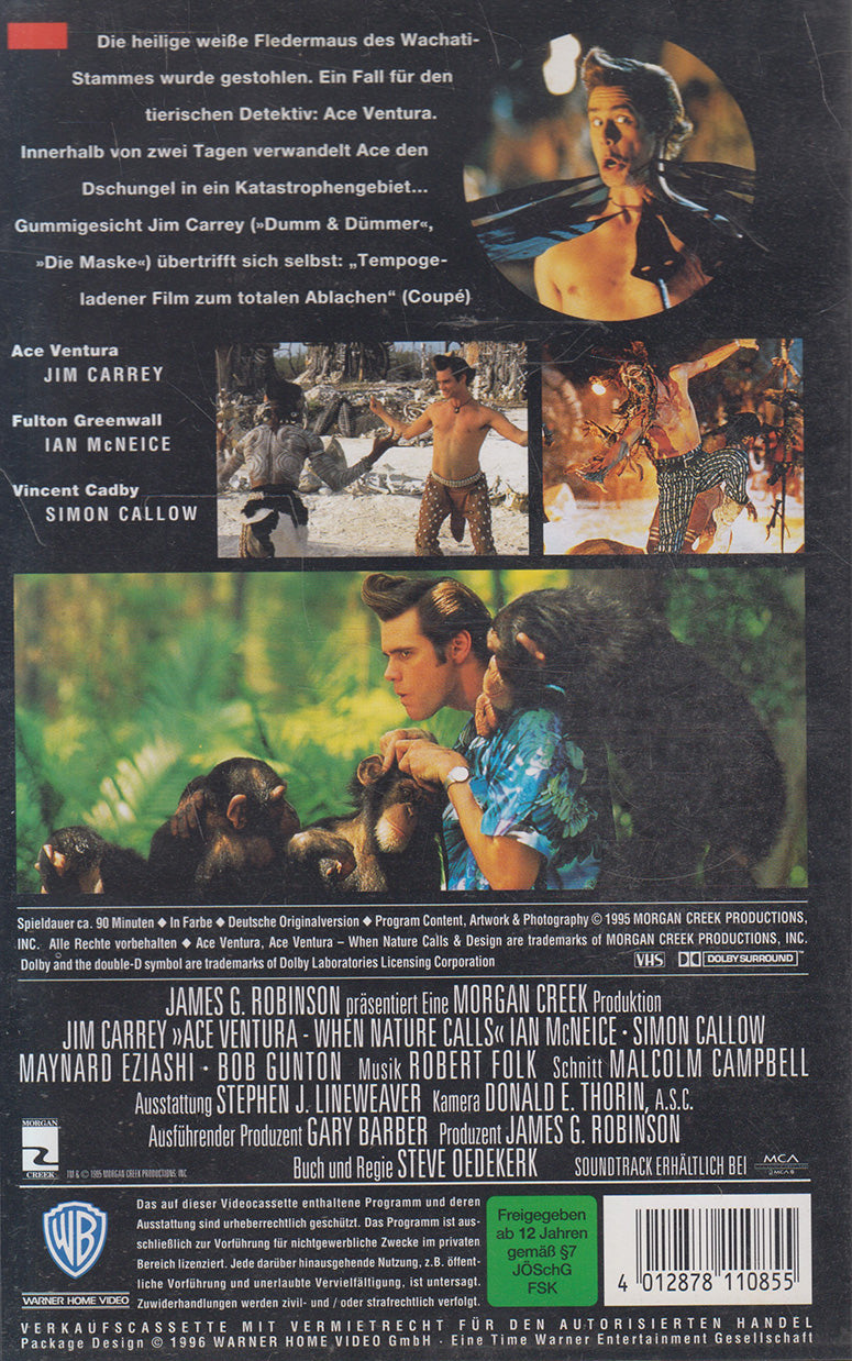Ace Ventura : Maintenant ça devient sauvage (VHS - 1996 - DE)