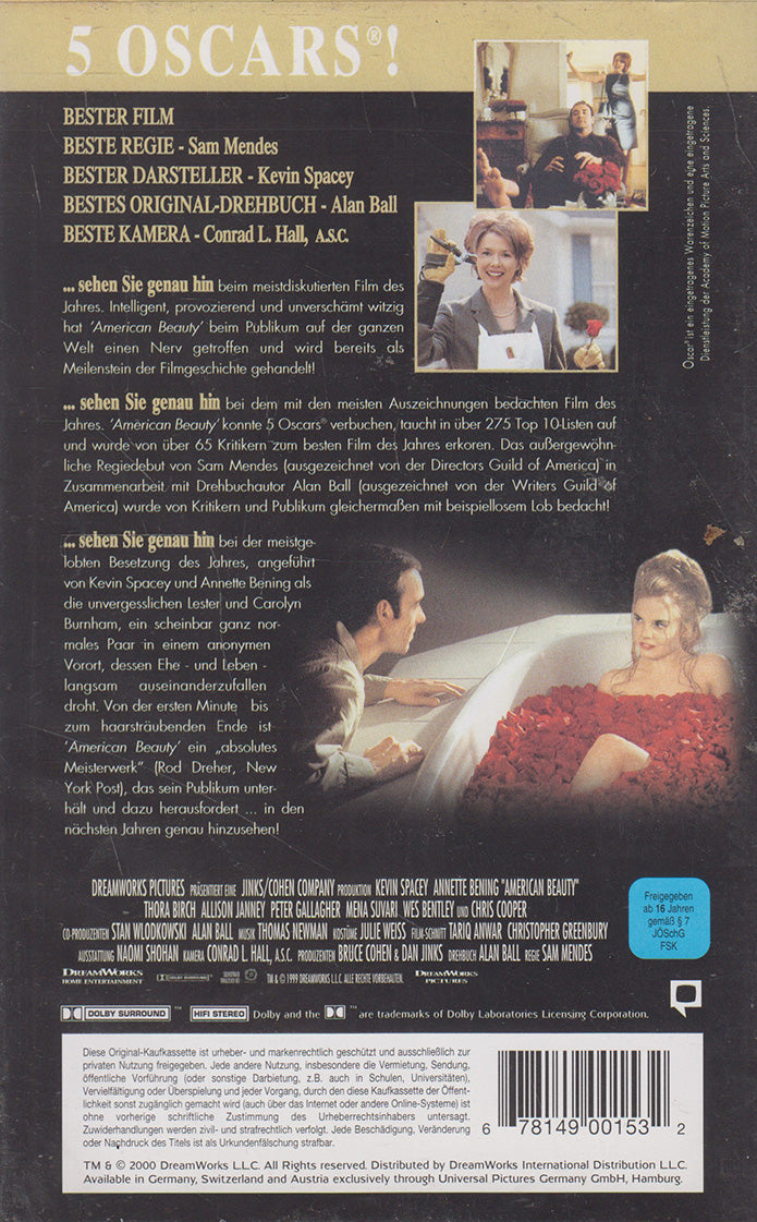 American Beauty (VHS - 2000 - DE)