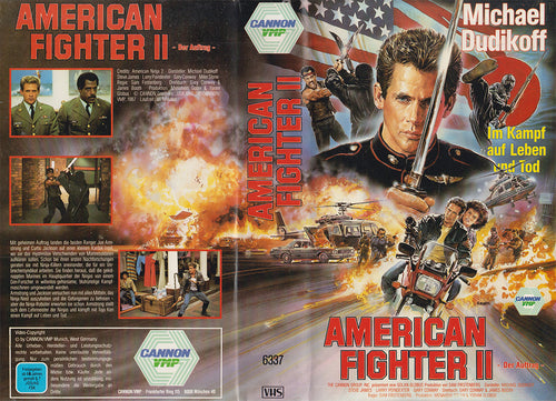 American Fighter 2 Der Auftrag Cannon VMP 1987 VHS Kassette Einleger