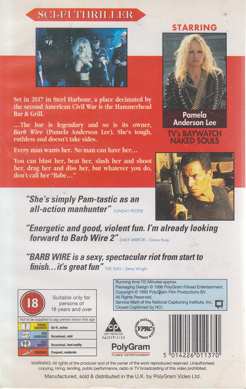 Barb Wire (VHS - 1996 - Royaume-Uni)