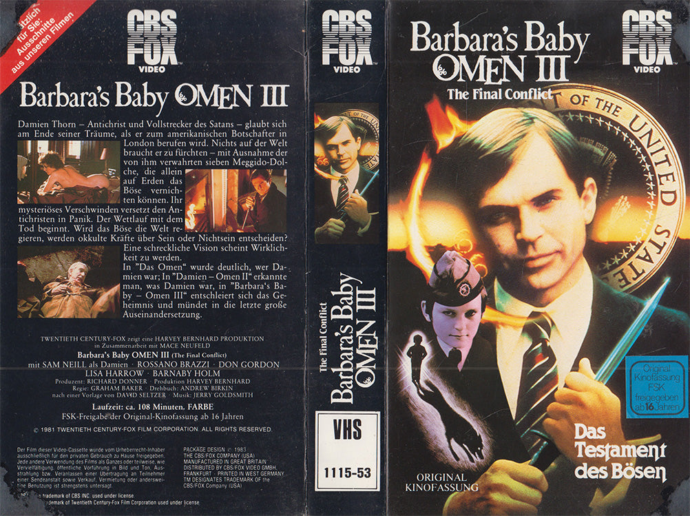 Le bébé de Barbara - Omen III (VHS - 1983 - DE)