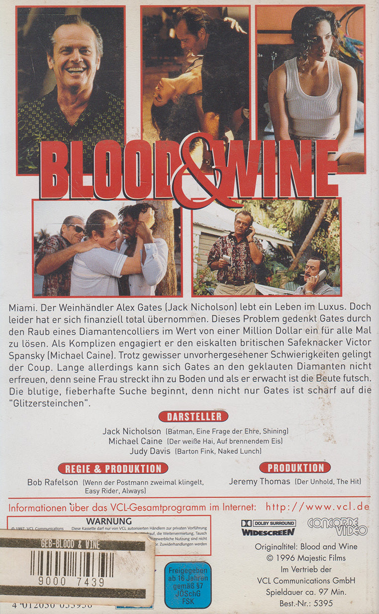 Blood &amp; Wine - Un cocktail mortel (VHS - 1997 - DE)