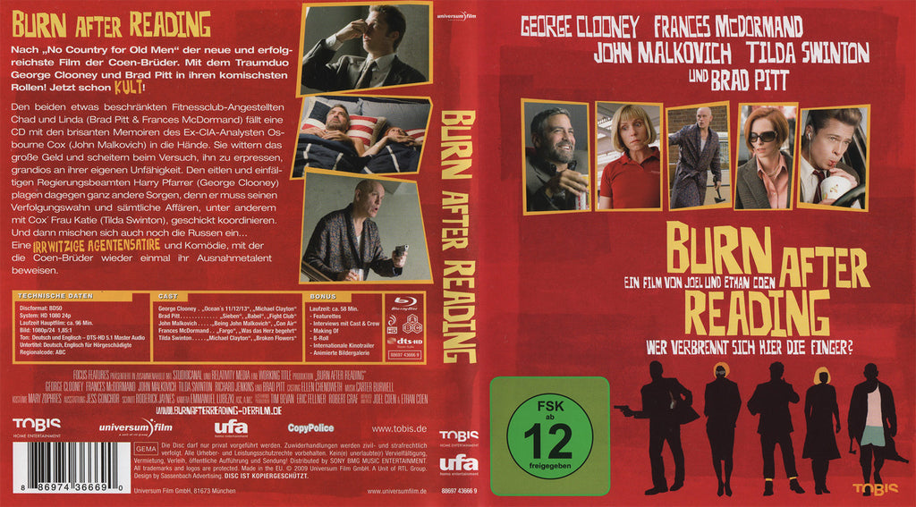 Burn After Reading - Wer verbrennt sich hier die Finger? (Blu-ray - 2009 - DE)