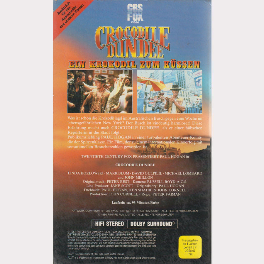 Crocodile Dundee - Ein Krokodil zum Küssen (VHS - 1987 - DE)