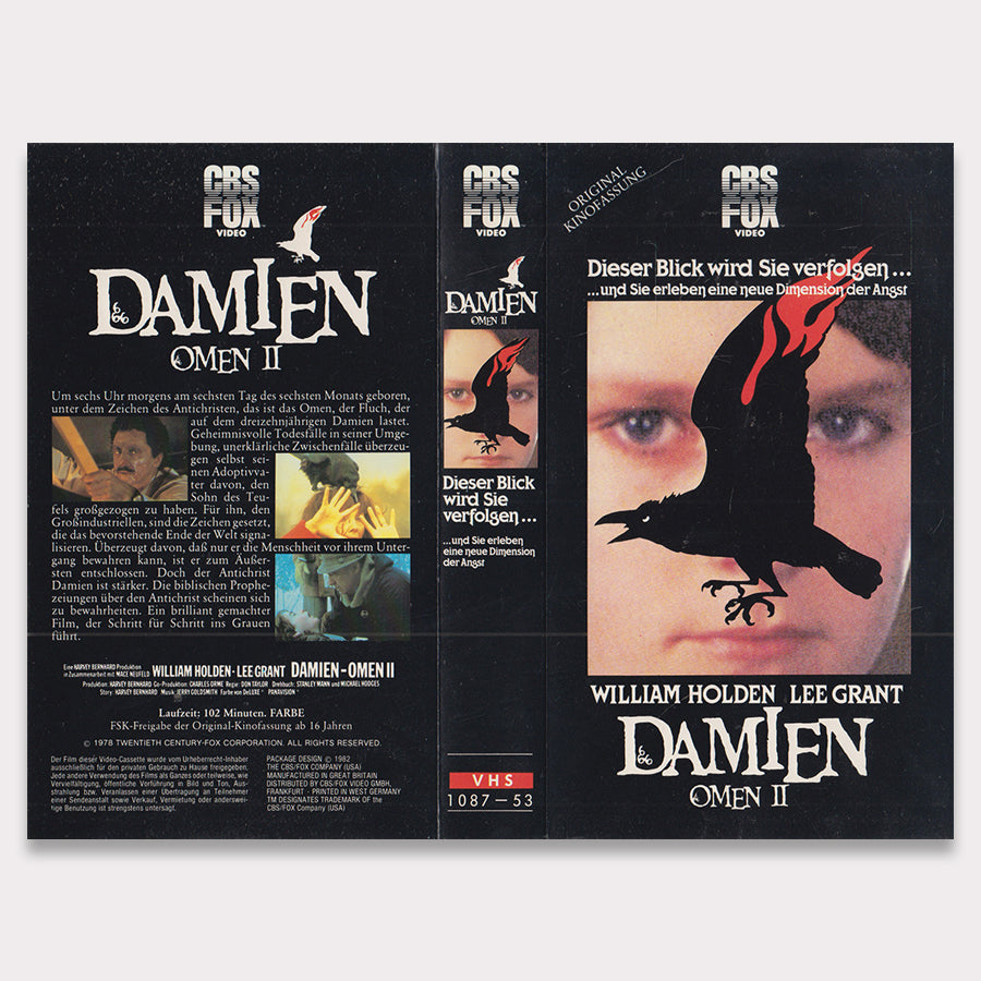 Damien - Omen II, CBS/FOX Video [VHS Einleger]
