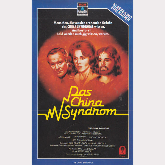 Das China Syndrom RCA/Columbia 1987 VHS Kassette Cover