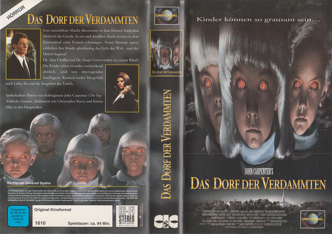 Das Dorf der Verdammten Universal CIC 1996 VHS Kassette Einleger