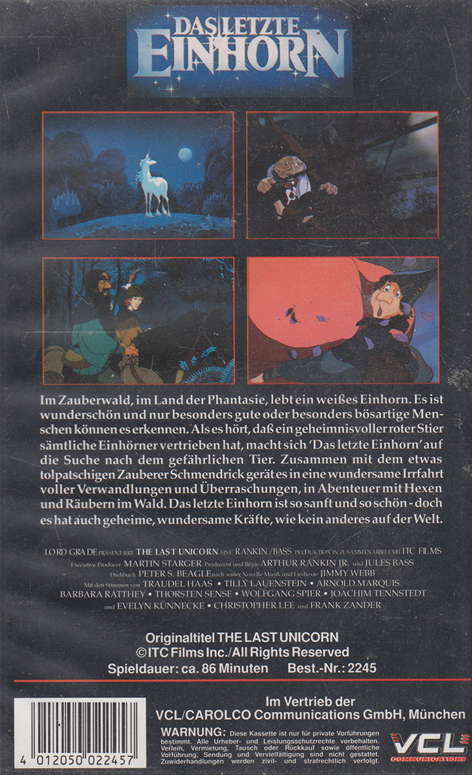 Das letzte Einhorn (VHS - DE)