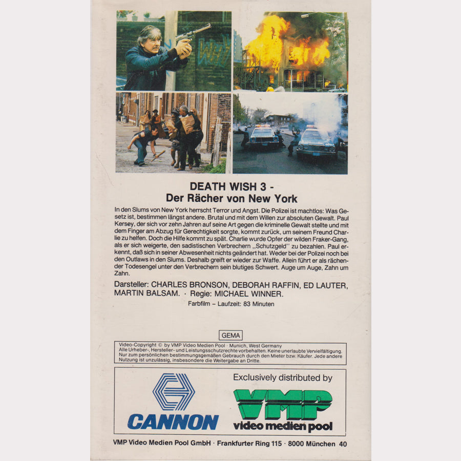 Death Wish 3 - Der Rächer von New York (VHS - DE)