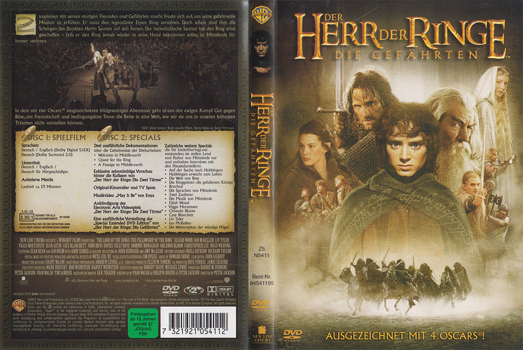 Der Herr der Ringe - Die Gefährten (2xDVD - 2002 - DE)