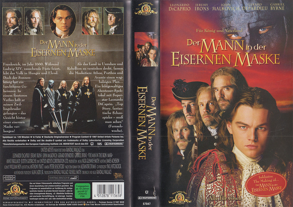 Der Mann in der eisernen Maske (VHS - 1997 - DE)