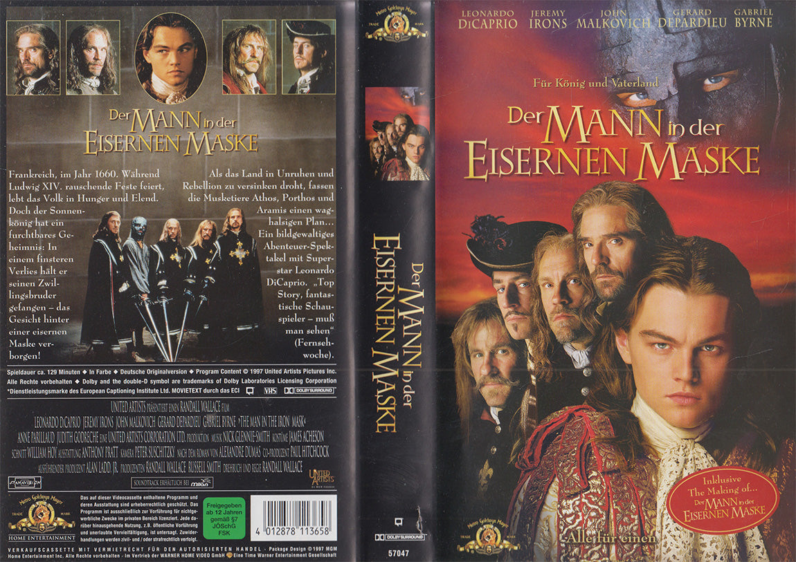 Der Mann in der eisernen Maske (VHS - 1997 - DE)