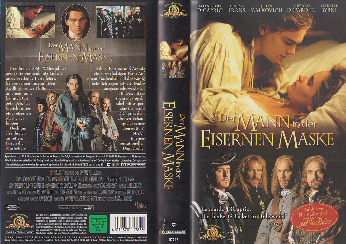Der Mann in der eisernen Maske (VHS - 1997 - DE)