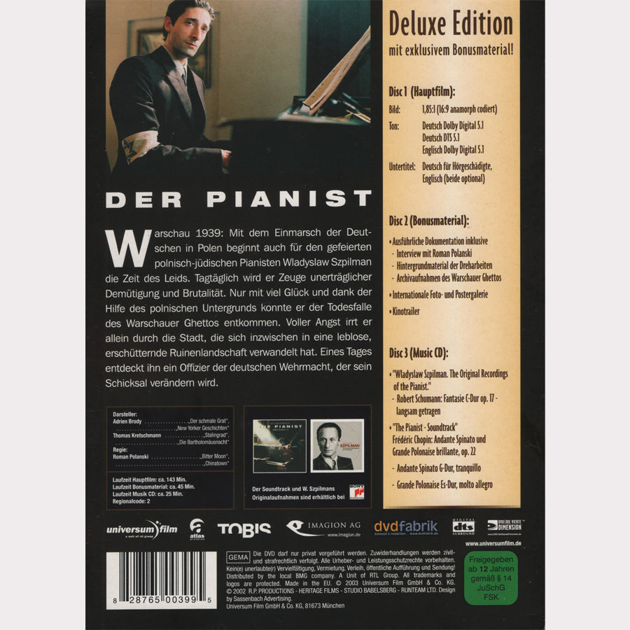 Der Pianist [Deluxe Edition] (2xDVD + CD - 2003 - DE)