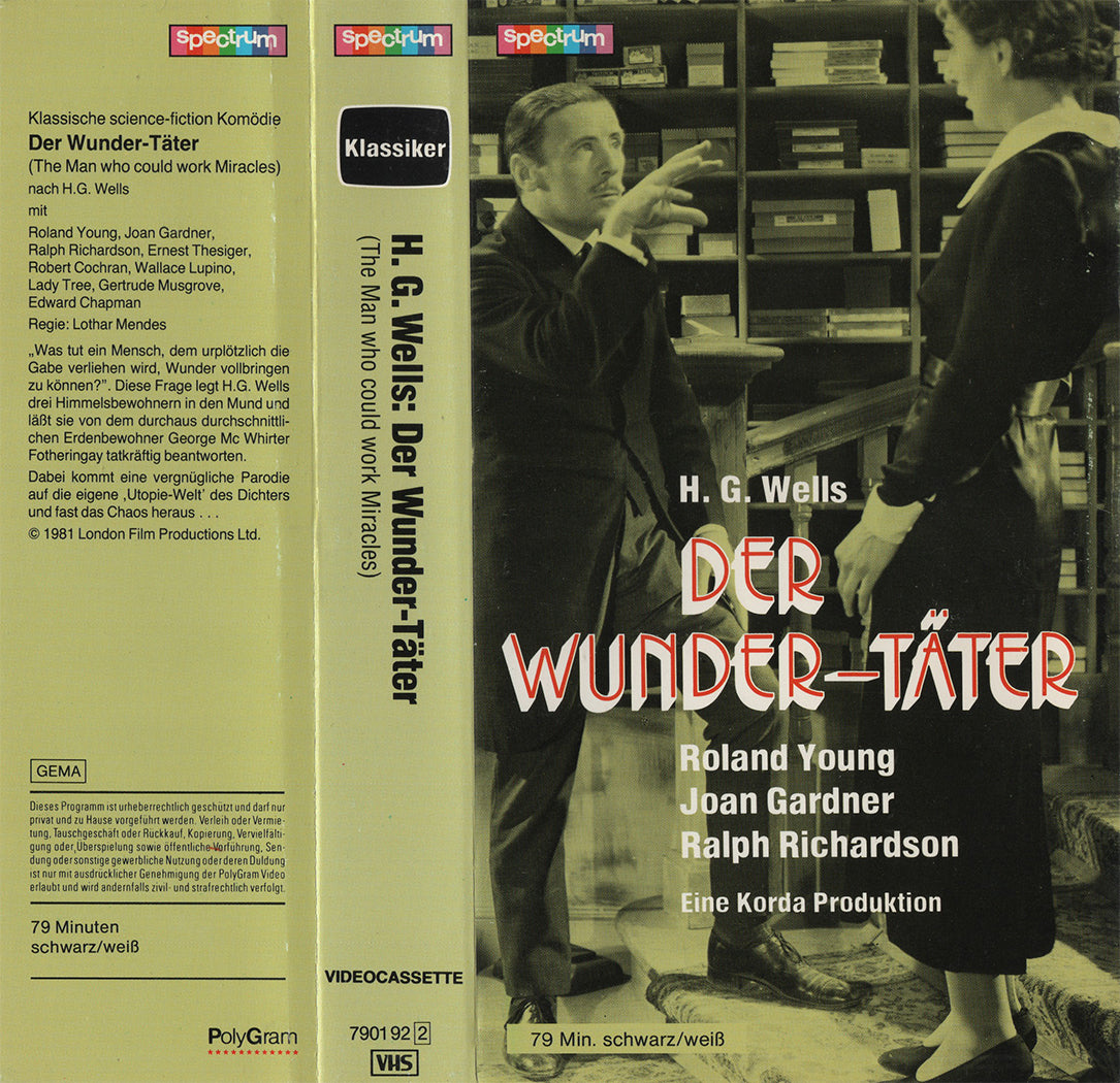 Der Wunder-Täter (The Man Who Could Work Miracles) (VHS - DE)