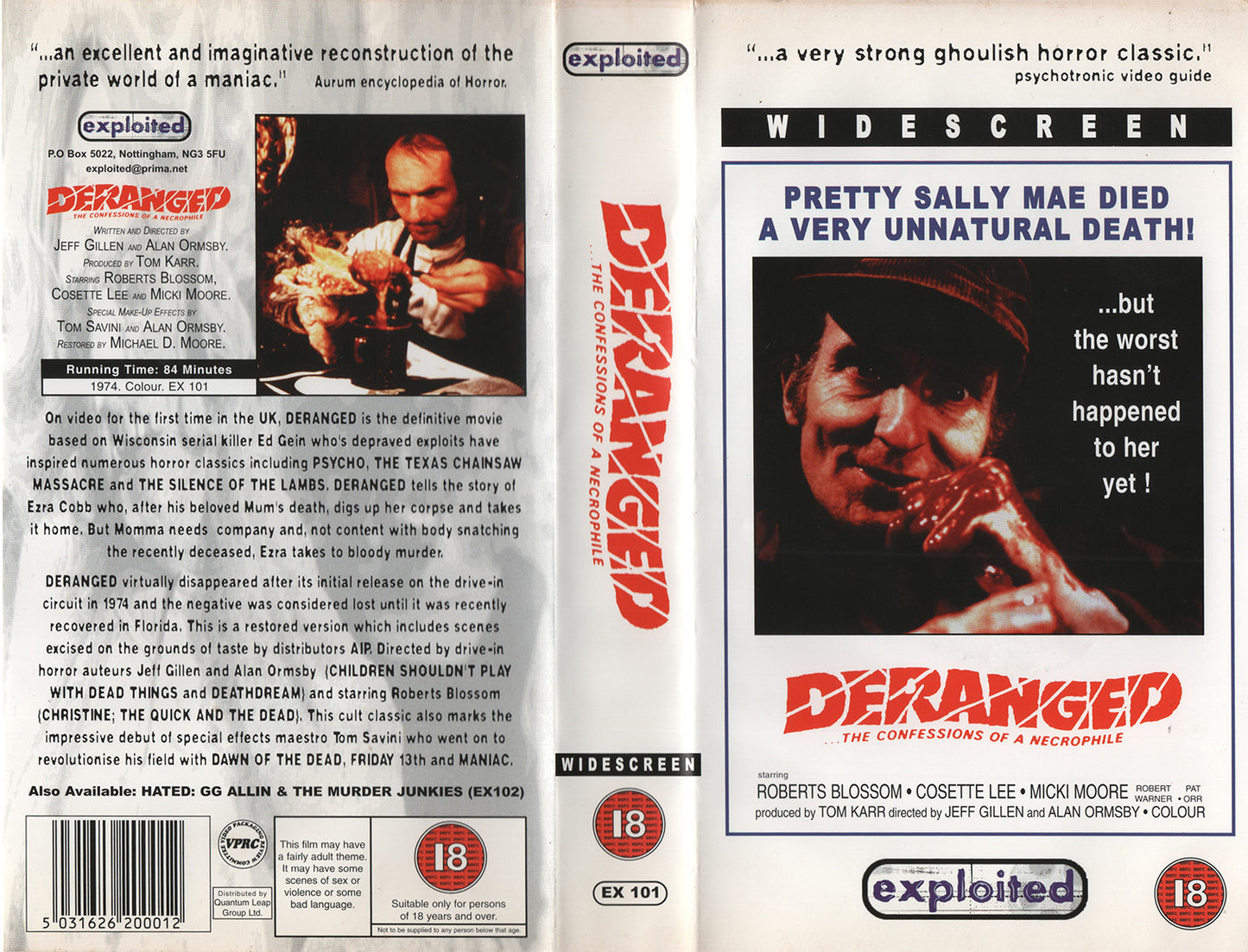 Deranged (VHS - UK)