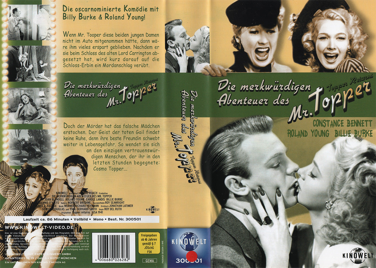 Die merkwürdigen Abenteuer des Mr. Topper (VHS - DE)
