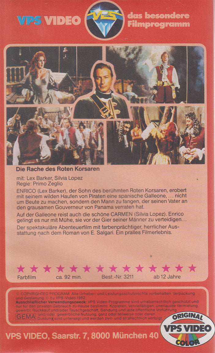 Die Rache des Roten Korsaren (VHS - 1982 - DE)