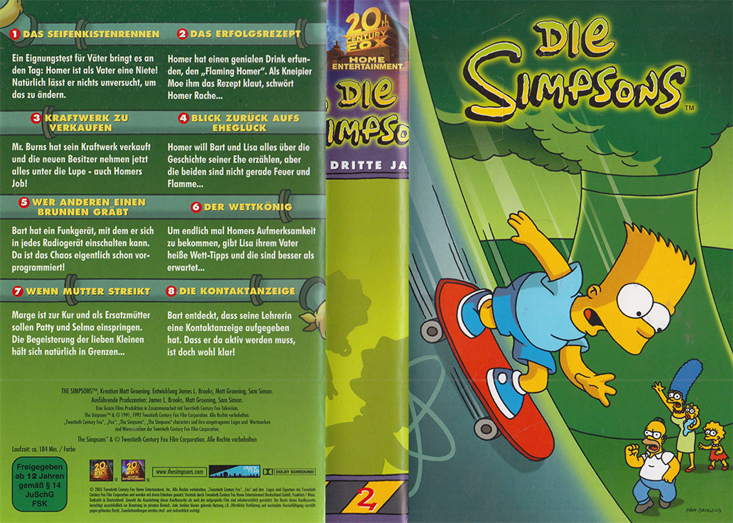 Die Simpsons: Das dritte Jahr 20th Century Fox VHS Einleger Kassette 2