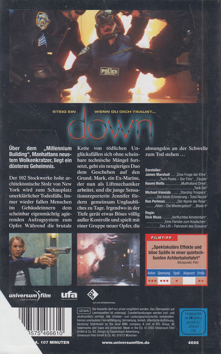 Down - Steig ein, wenn du dich traust [Pressekopie] (VHS - 2002 - DE)