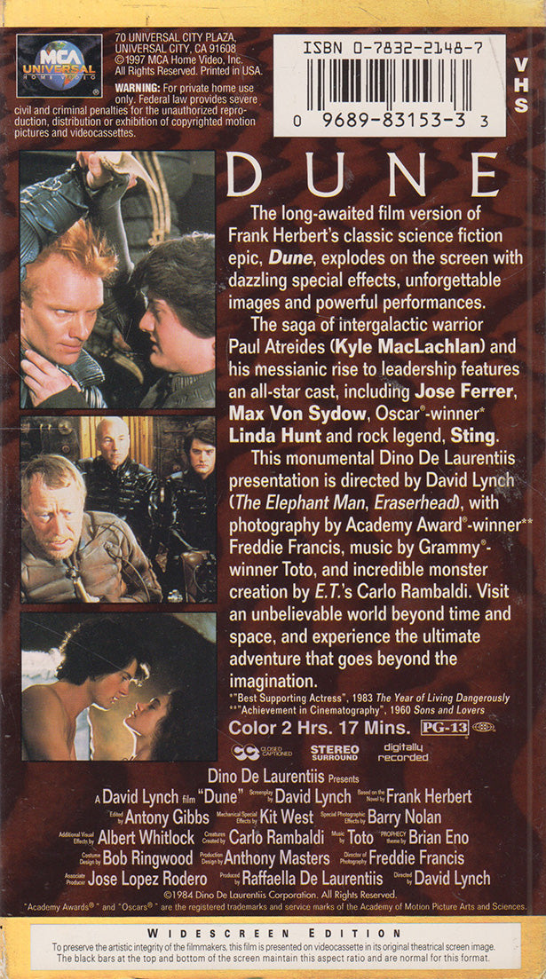 Dune (VHS - 1997 - États-Unis)