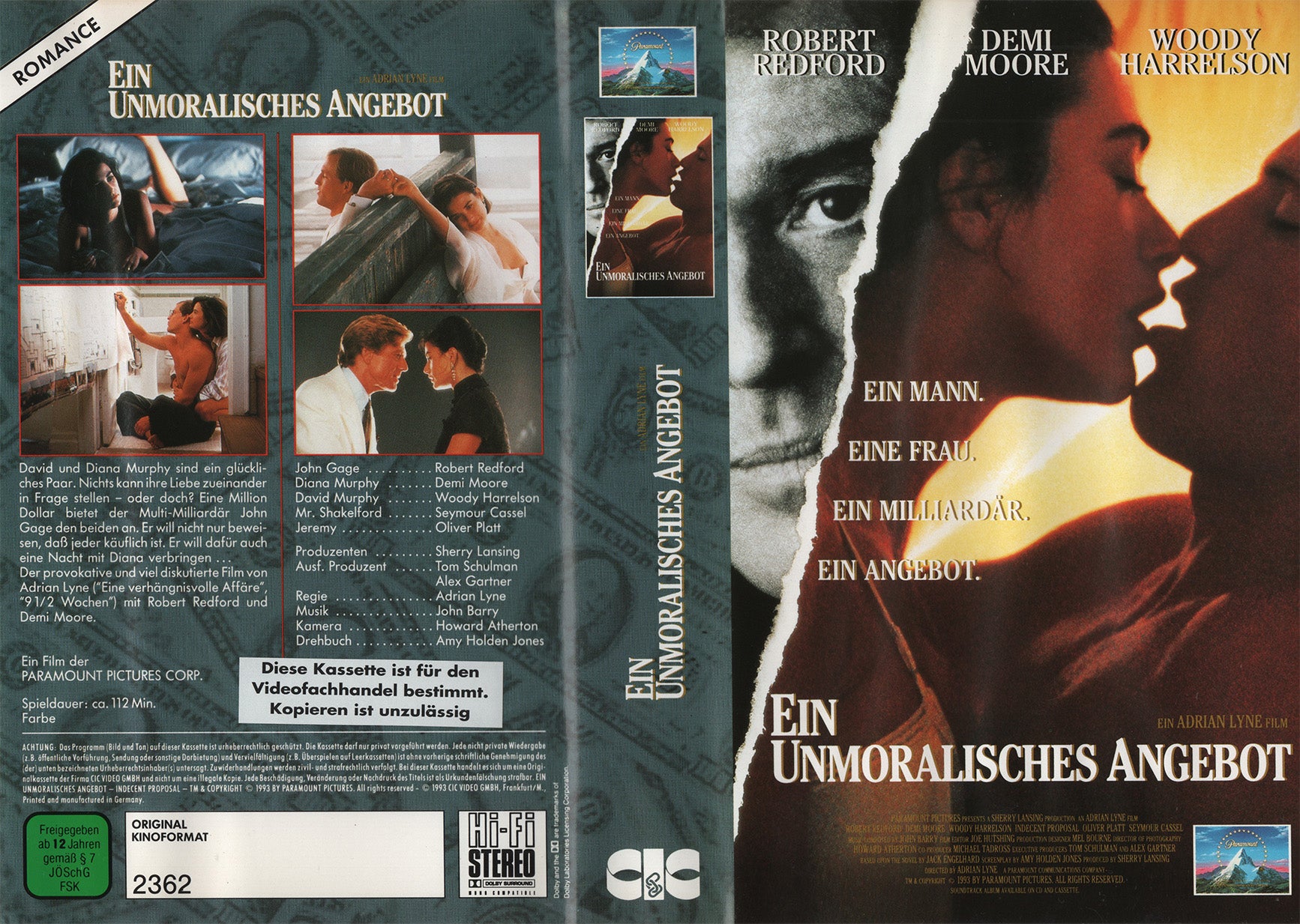 Ein unmoralisches Angebot (VHS - 1993 - DE)