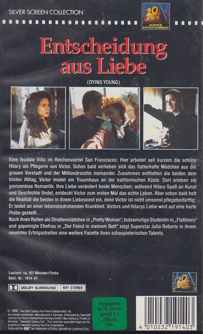 Décision par amour (VHS - 1992 - DE)