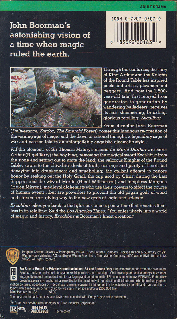 Excalibur (VHS - 1991 - États-Unis)