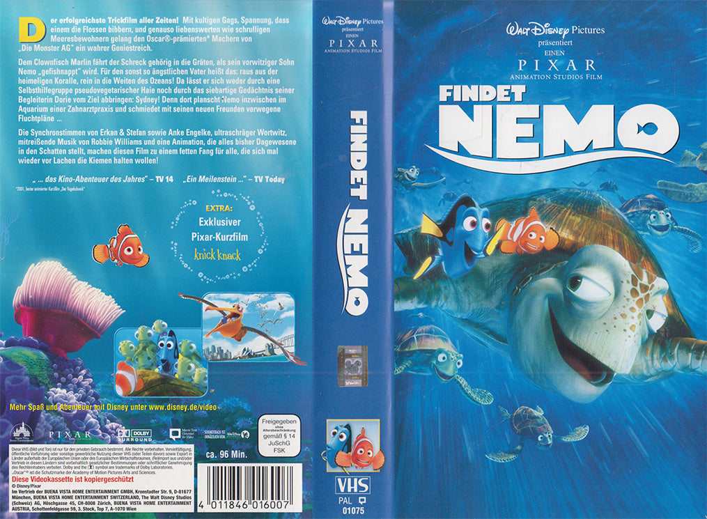 Einleger vom Film Findet Nemo erschienen bei Walt Disney / PIXAR