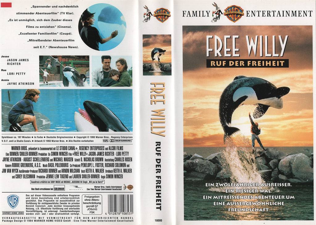 Free Willy - Ruf der Freiheit (VHS - 1994 - DE)