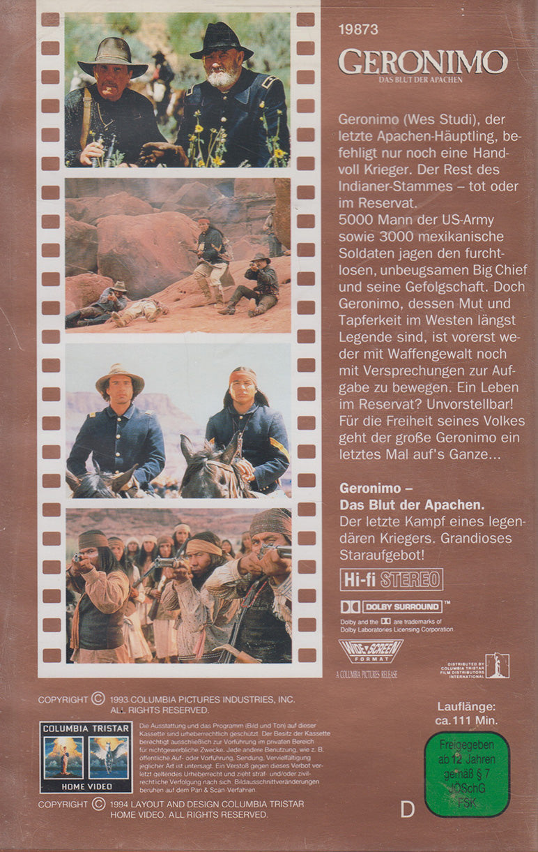 Geronimo - Le sang des Apaches (VHS - 1994 - DE)