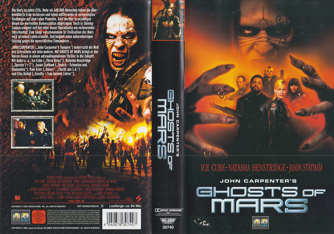 Ghosts of Mars Columbia Tristar 2002 VHS Kassette Einleger
