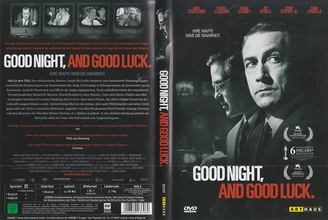 Good Night, and Good Luck. (DVD - 2006 - DE)