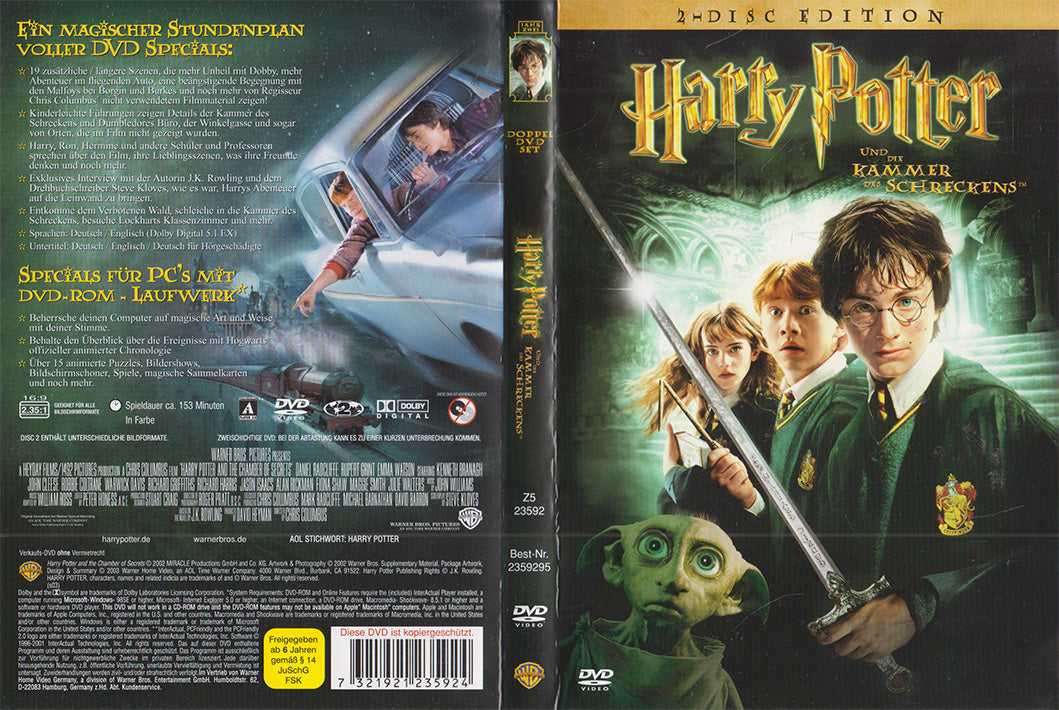 Harry Potter and the Chamber of Secrets (2xDVD - 2003 - DE)