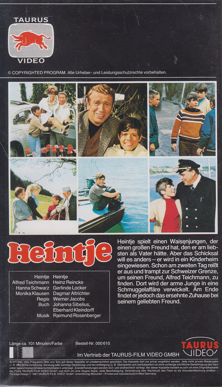 Heintje - A Heart Goes on a Journey (VHS - 1987 - DE)