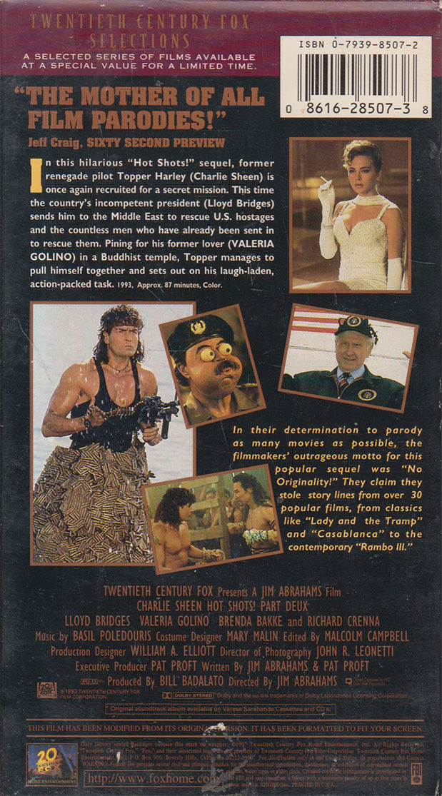 Hot Shots ! Deuxième partie (VHS - 1993 - États-Unis)